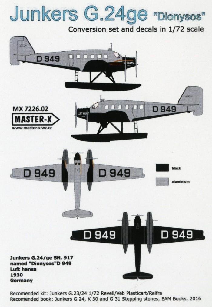 Master-X 1/72 Junkers G.24/he conversion